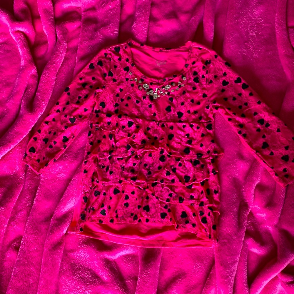 Justice dressy hot pink blouse